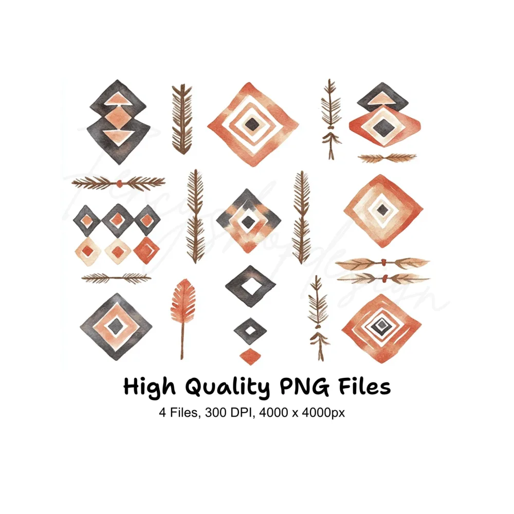 Southwestern Geometric Clipart Bundle