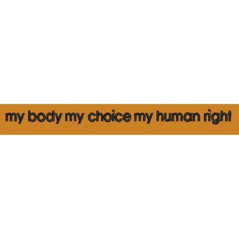 Human Rights Advocacy Typography Embroidery Design