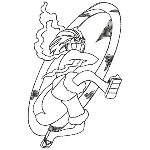 Bad Running Boy Embroidery Design
