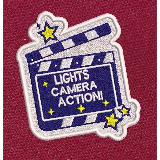 Clapper Board Embroidery Design