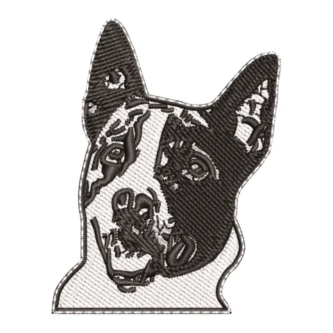 Dog Head Embroidery Design
