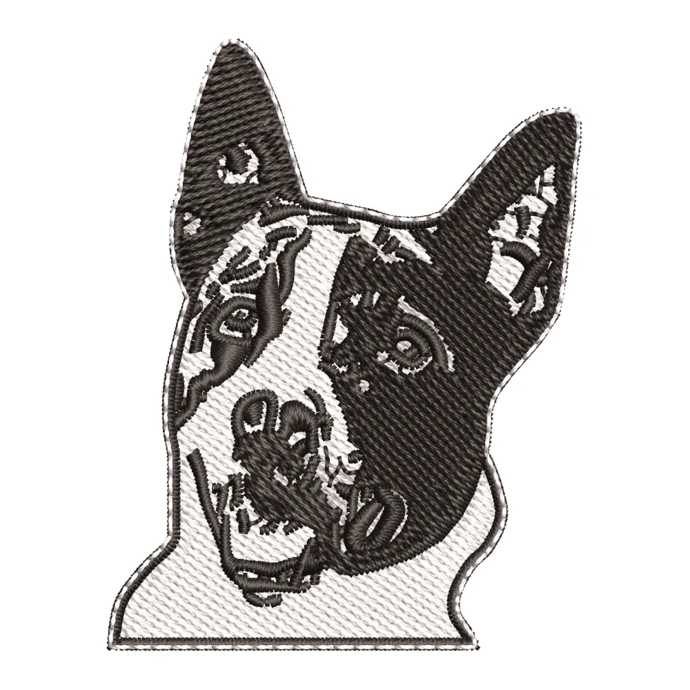 Dog Head Embroidery Design