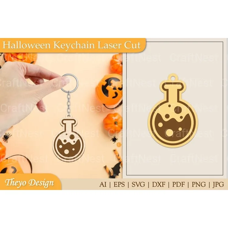 Halloween Keychain SVG Bundle
