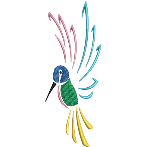 Hummingbird Embroidery Design
