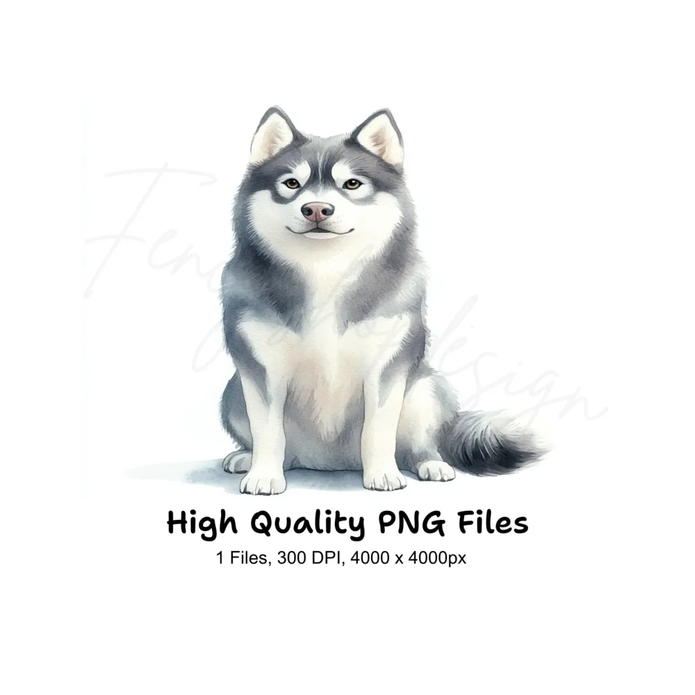 Adorable Siberian Husky Dog Clipart Bundle