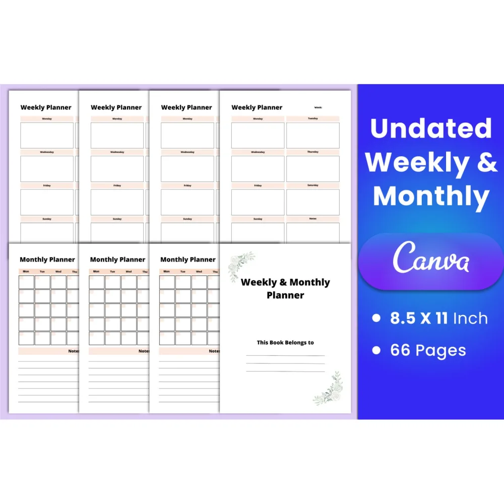 Weekly and Monthly Planner