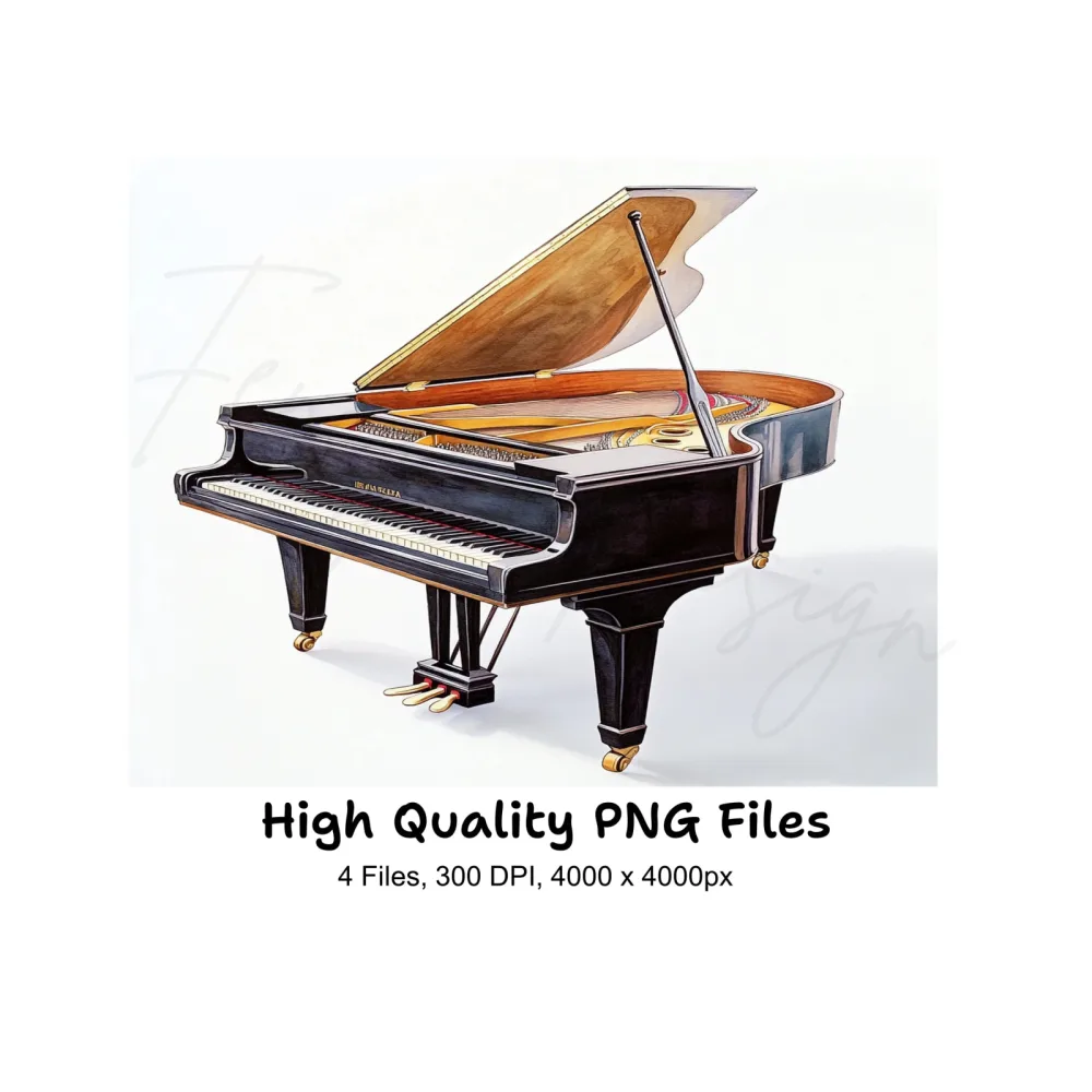 Grand Piano Clipart Bundle