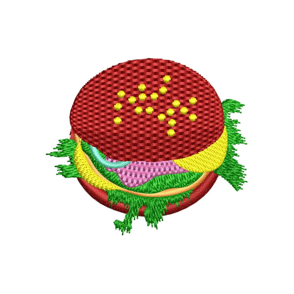 Hamburger Embroidery Design