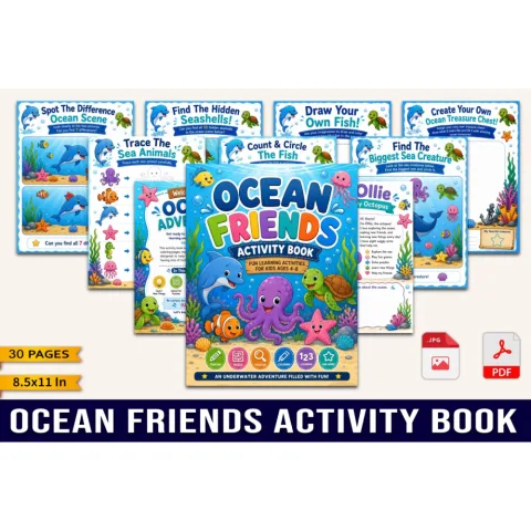 Ocean Friends Activity Book
