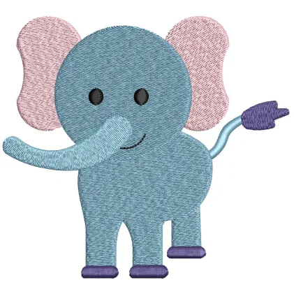 Elephant Baby Embroidery Design
