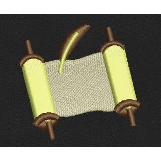 Ancient Scroll Embroidery Design