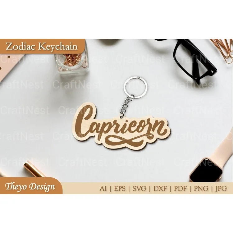 Zodiac Key Chain SVG Bundle
