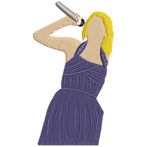 Singing Girl Embroidery Design