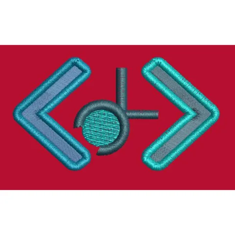 Geometric Orbital Link Embroidery Design