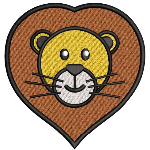 Tiger Face Embroidery Design