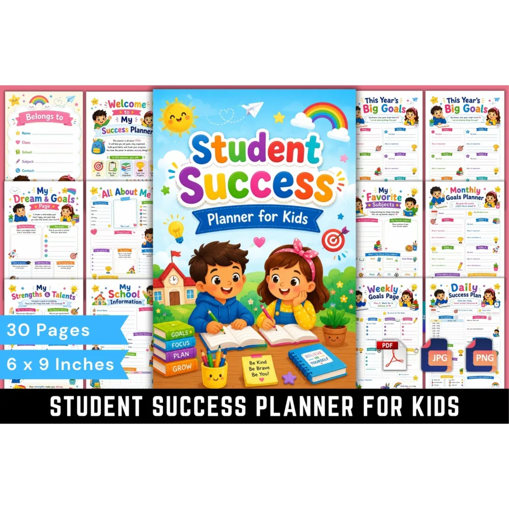 Student Success For Kids Planner