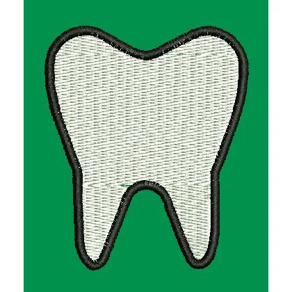 Tooth Embroidery Design