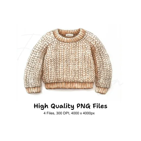 Warm Knit Sweaters Clipart Bundle