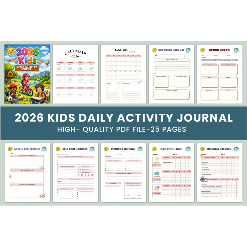 Kids Daily Activity Journal