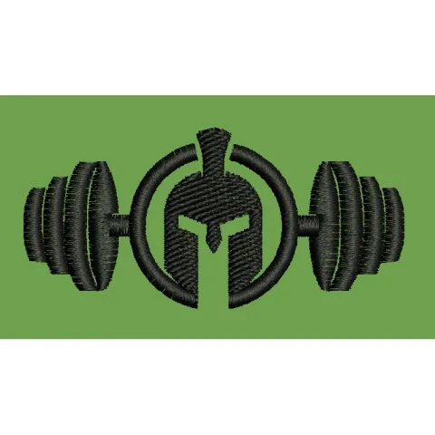 Spartan Helmet Fitness Embroidery Design