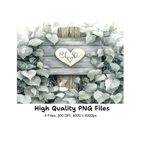 Eucalyptus Love Sign Clipart Bundle