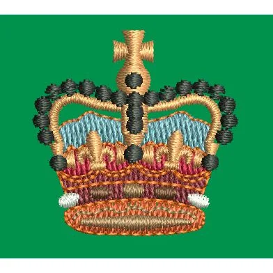 Ornate Jeweled Coronet Embroidery Design