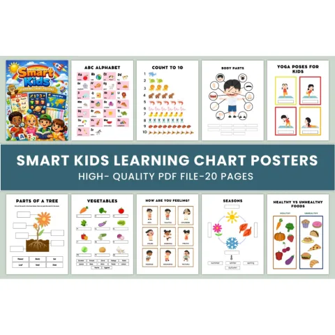 Smart Kids Learning Chart Posters Guide