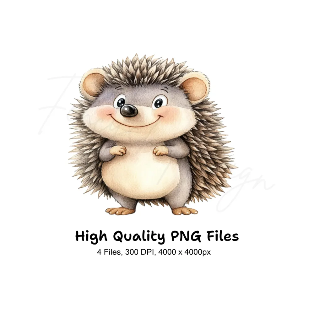 Charming Hedgehog Clipart Bundle