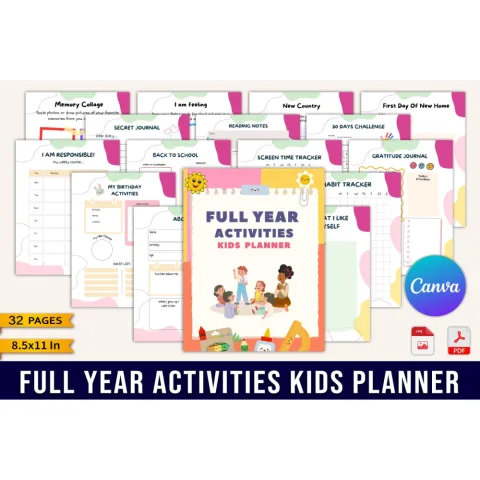 Yearly Activities Planner for Kids