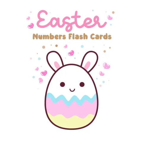 Easter Number Flashcards for Kids