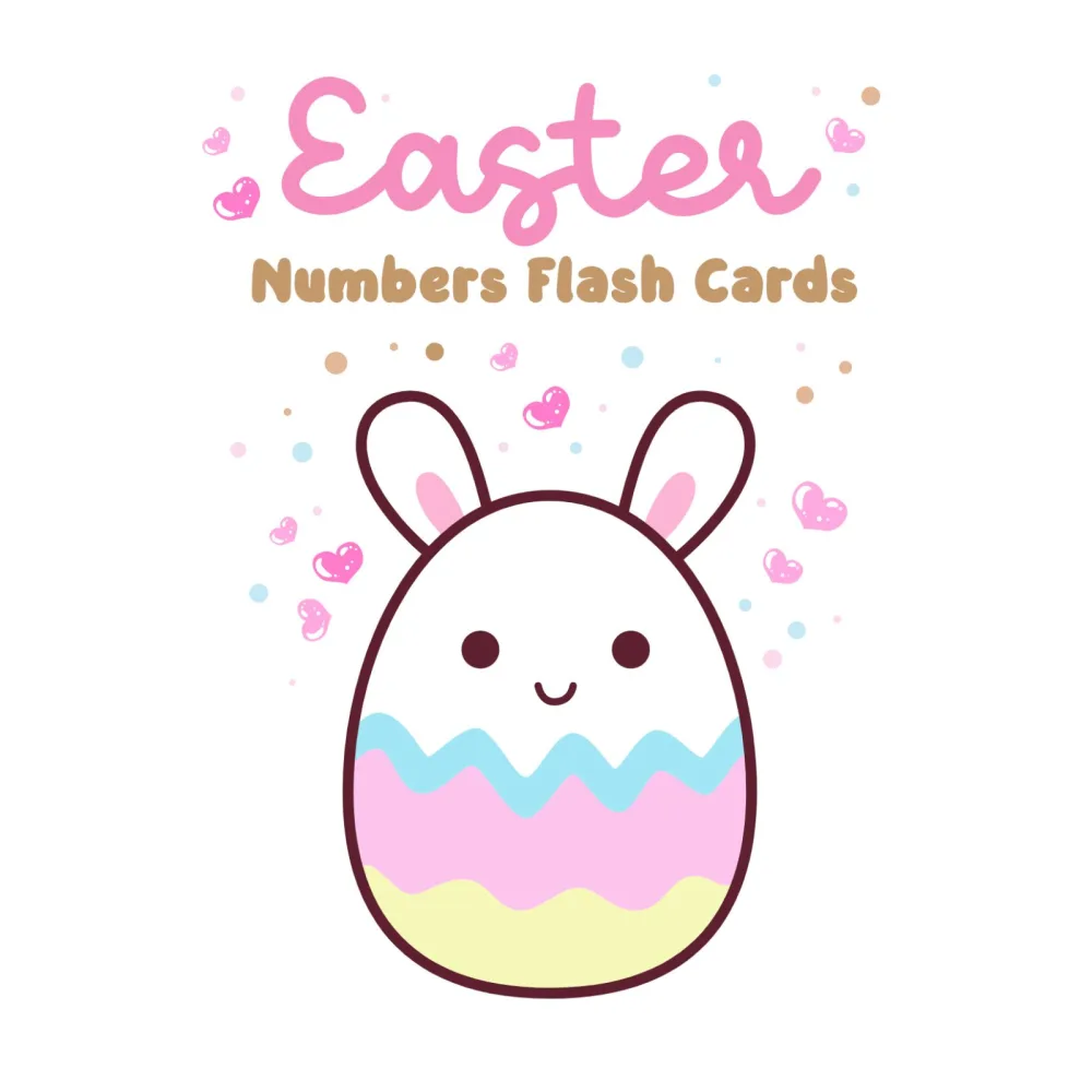 Easter Number Flashcards for Kids