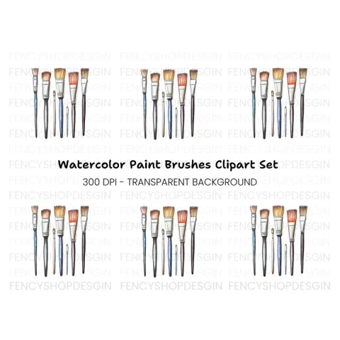 Paint Brushes Clipart Bundle