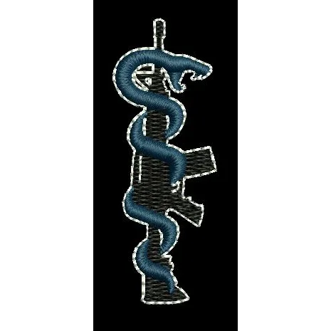 Snake Around Gun Embroidery Design
