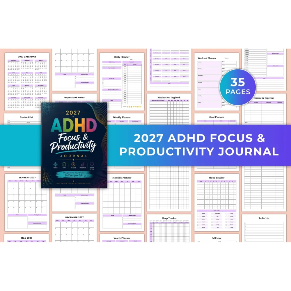 Adhd Focus Productivity Journal