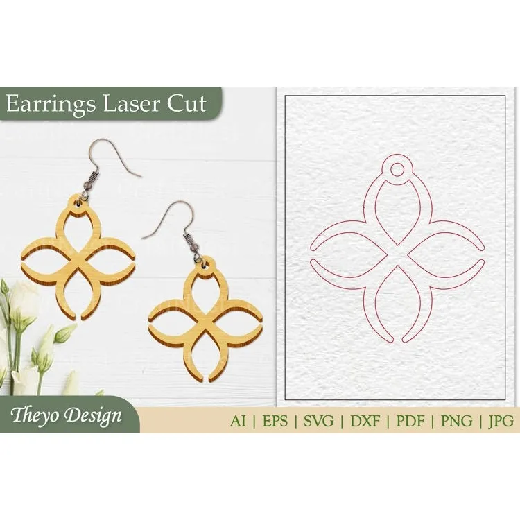 Earrings Laser Cut SVG Bundle