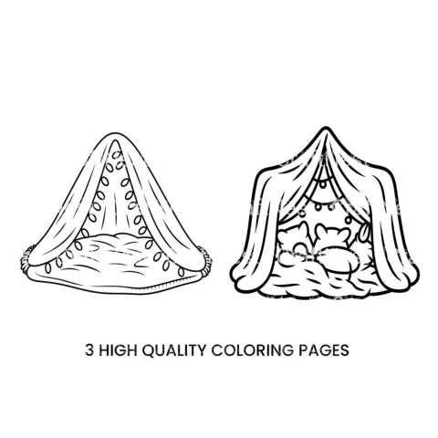 Cozy Tent Forts for Kids Coloring Books