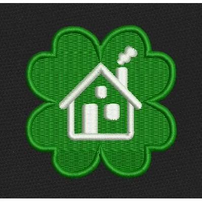 Clover House Green Embroidery Design