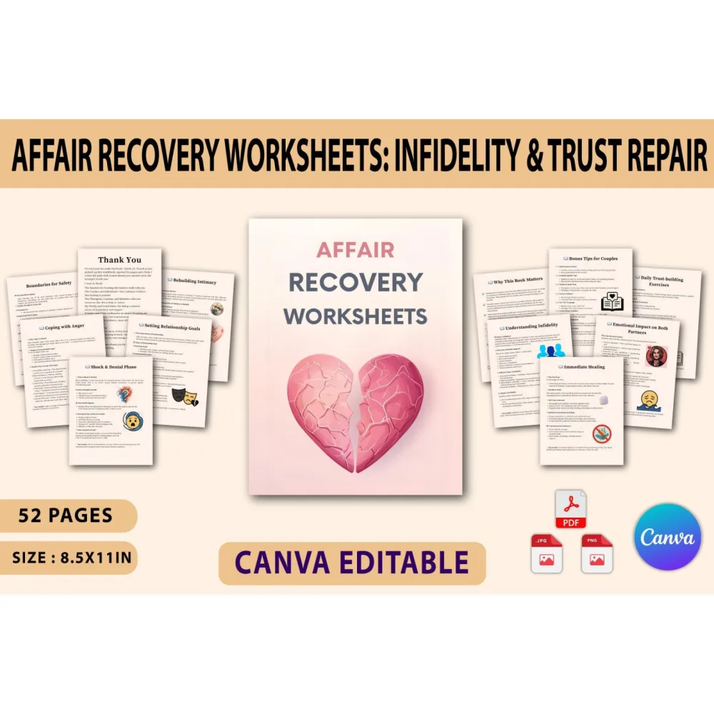 Affair Recovery Worksheets Planner
