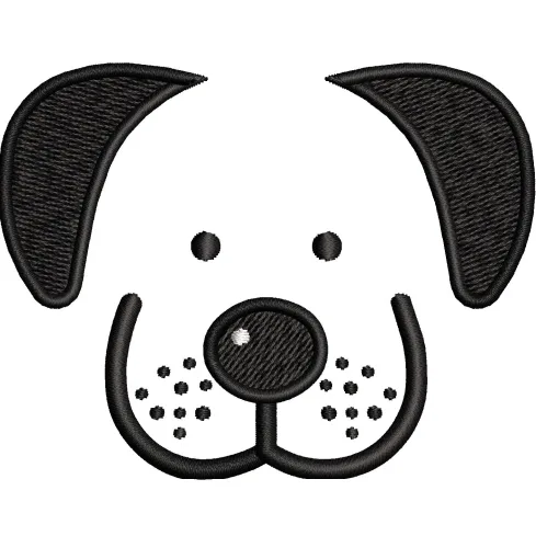 Dog Face Embroidery Design