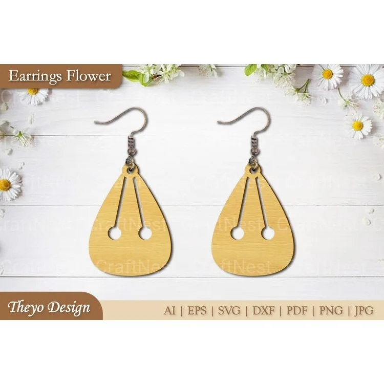 Flower Earrings SVG Bundle