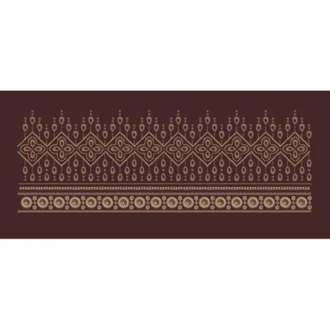 Geometric Four Petal Diamond with Beaded Fringe B Embroidery Design