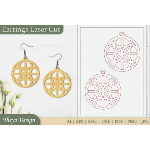 Laser Cut Earrings SVG Bundle