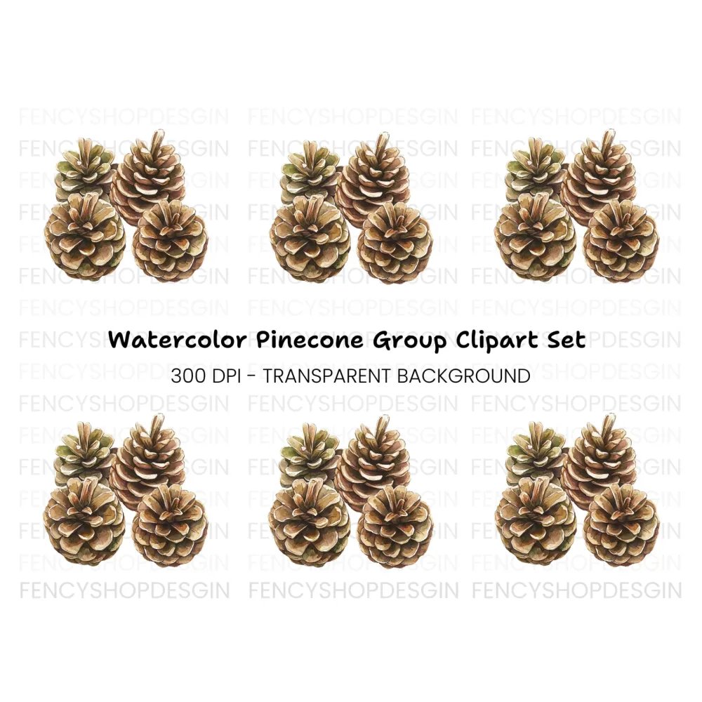 Pine Cones Clipart Bundle