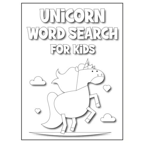 Unicorn Word Search for Kids