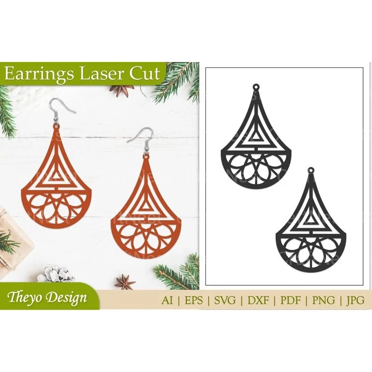 Mandala Lasercut Earrings SVG Bundle