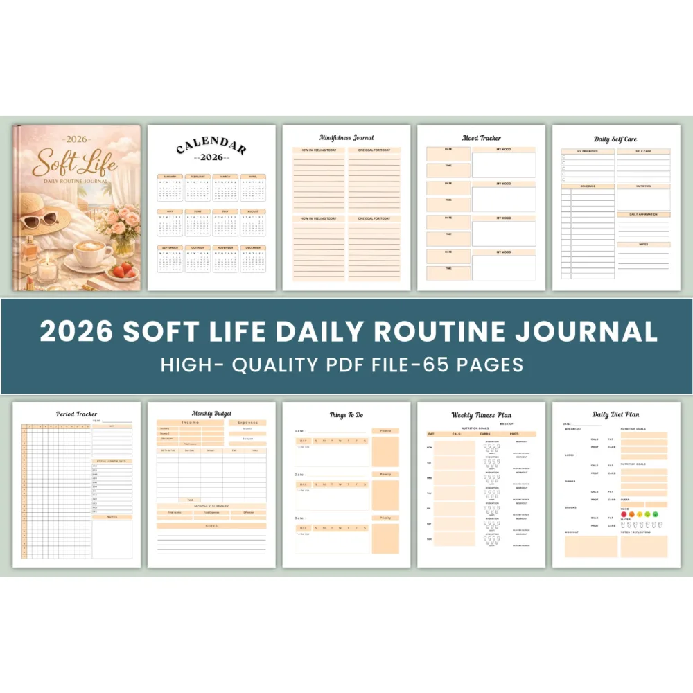 Soft Life Daily Routine Journal