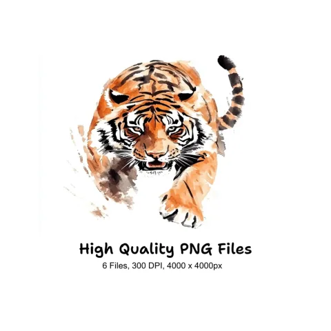 Dynamic Tiger Clipart Bundle