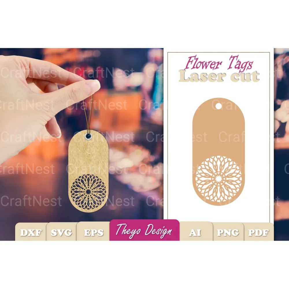 Flower Tags SVG Bundle