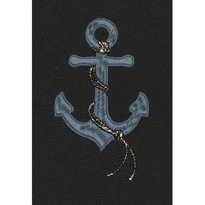 Blue Anchor Embroidery Design