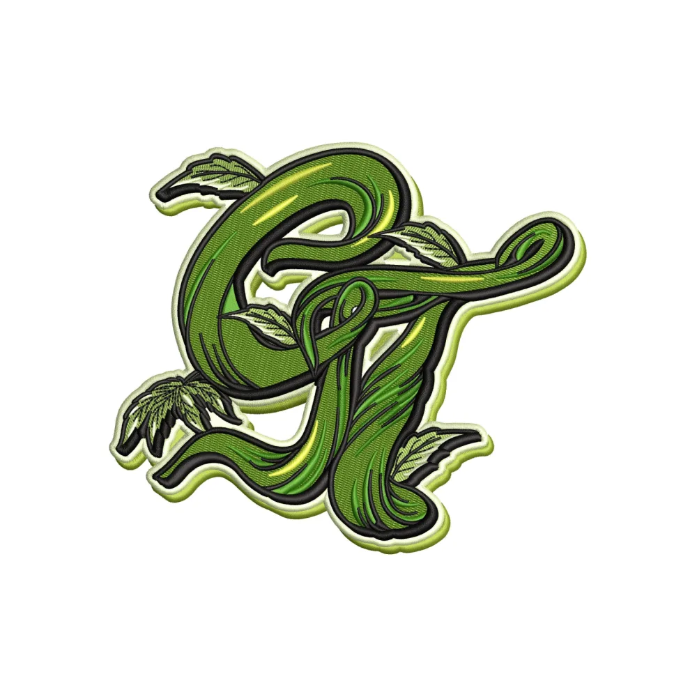 Snake Coral Embroidery Design